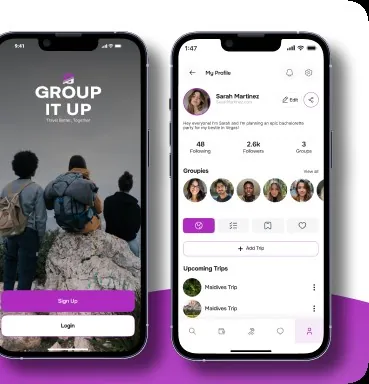 Group It Up screens