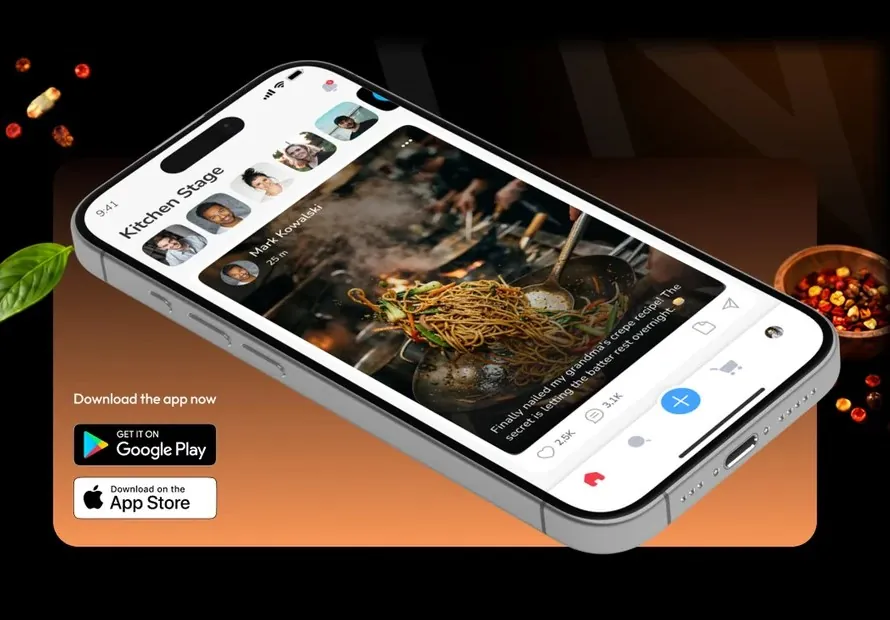 Kitchen Stage app screens