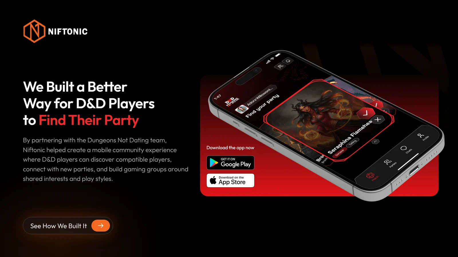 Dungeons Not Dating app case study