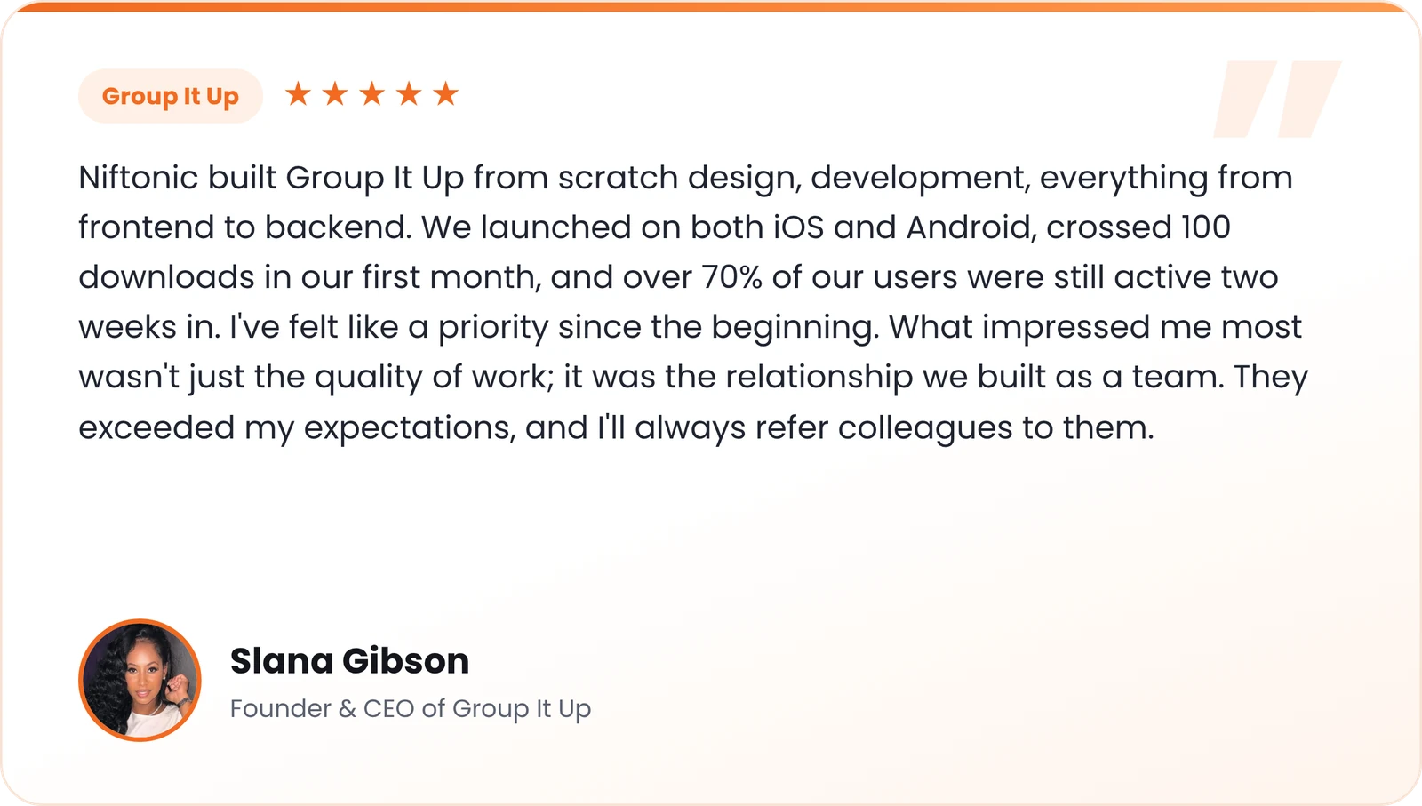 Slana Gibson – Founder & CEO of Group It Up