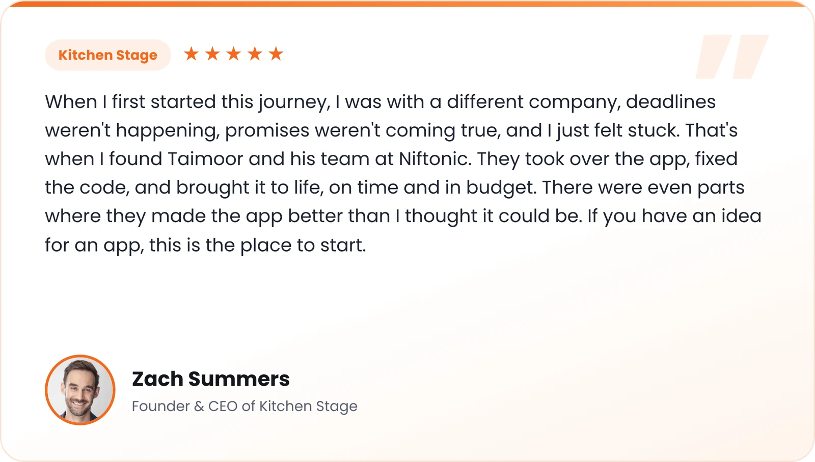 Zach Summers – Founder & CEO of Kitchen Stage